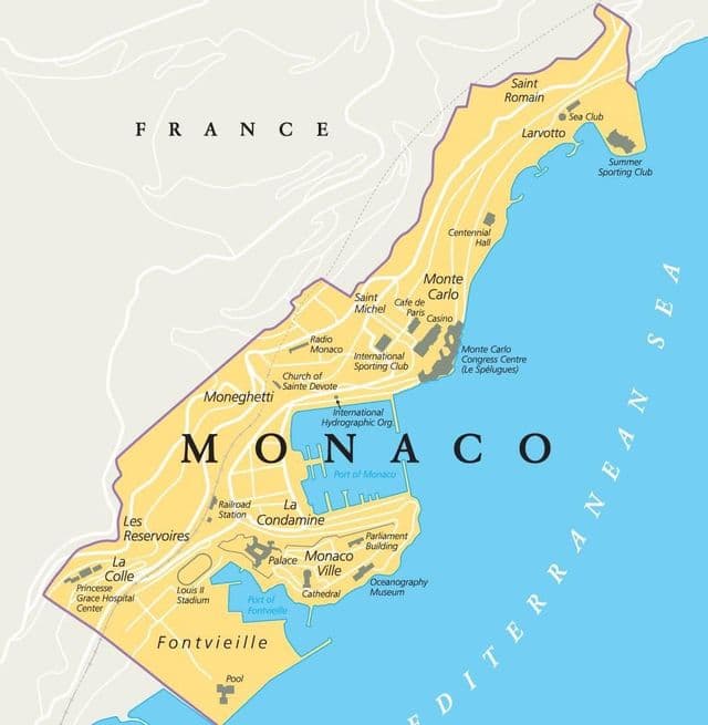 Stadtplan von Monaco