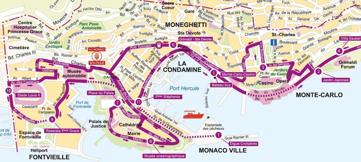 Monaco Karte Big Bus